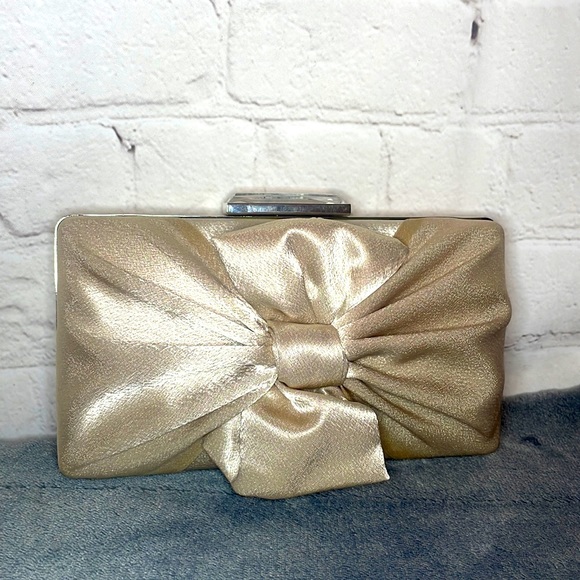 Kate Landry Handbags - Kate Landry Satin Bow Clutch/ crossbody
